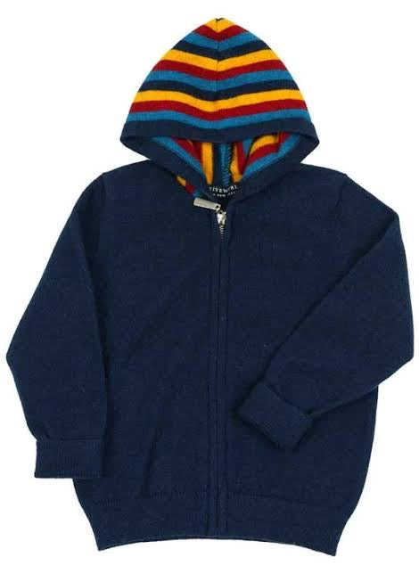 Kids Striped Zip Hoodie