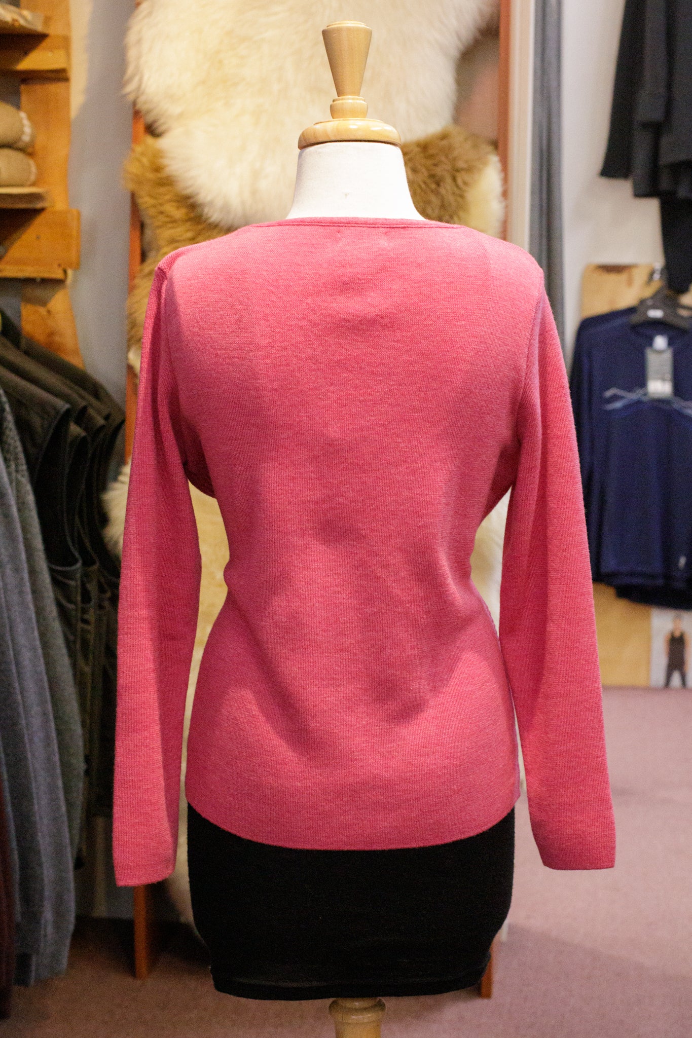 Rib Wrap V Neck Jumper