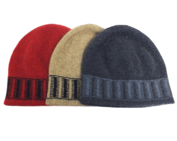 Cosy Kiwi Stripe Trim Beanie