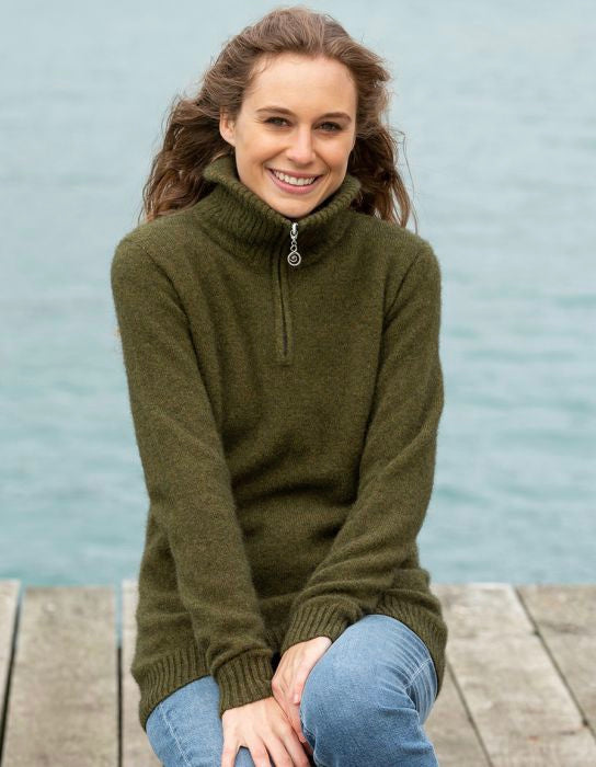 Teak Half Zip Jumper