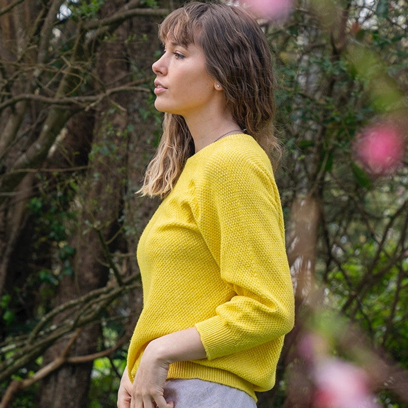 Cotton & Merino Penny Textured Jumper