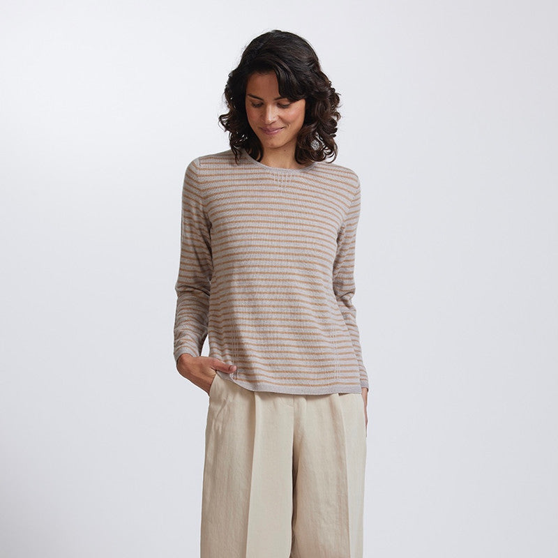 Tuck Stitch Stripe Jumper