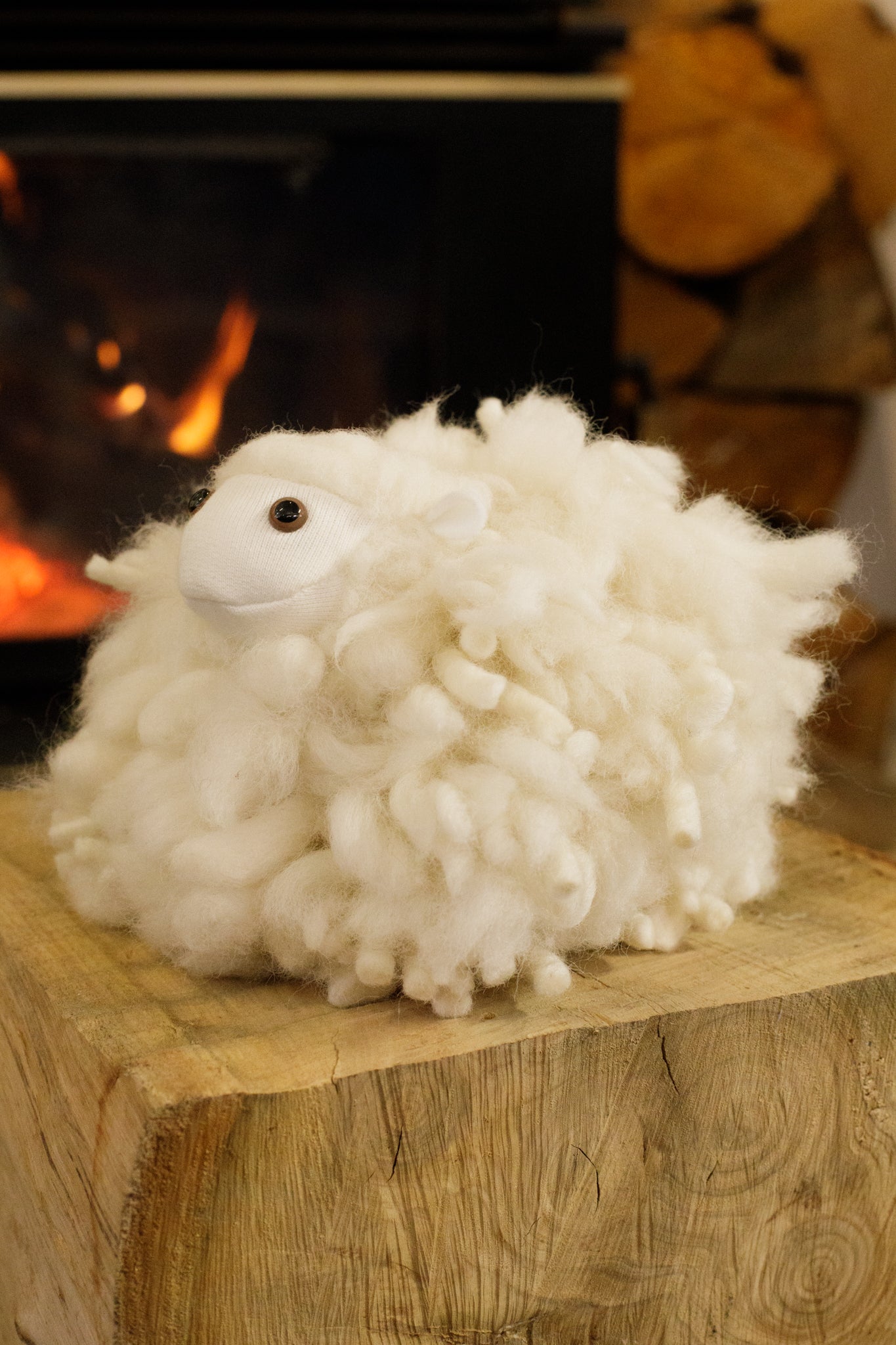 Loopy White Wool Sheep