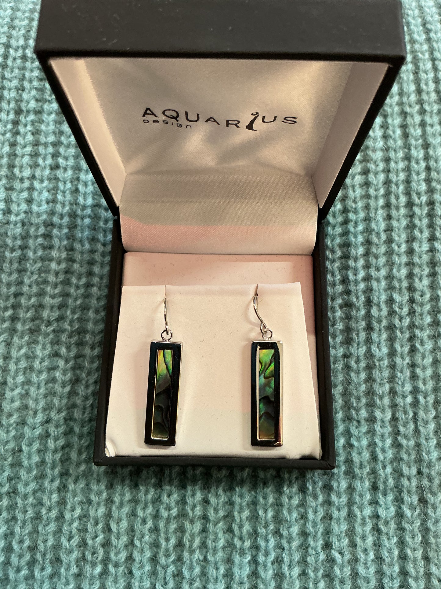 Paua Chrome Oblong Hook Earrings