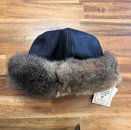 Genuine NZ Leather and Fur Fashion Hat