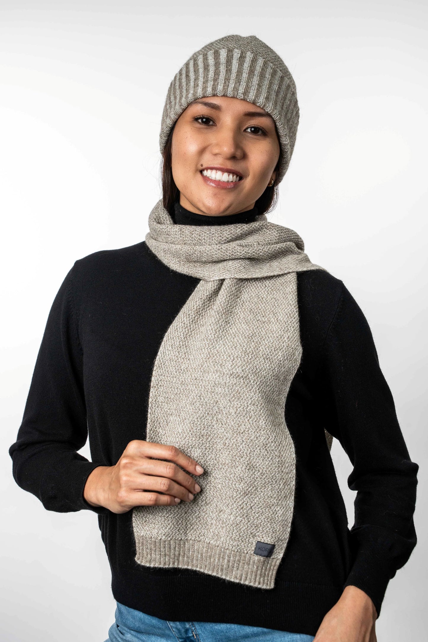 Moss Stitch Plated Scarf