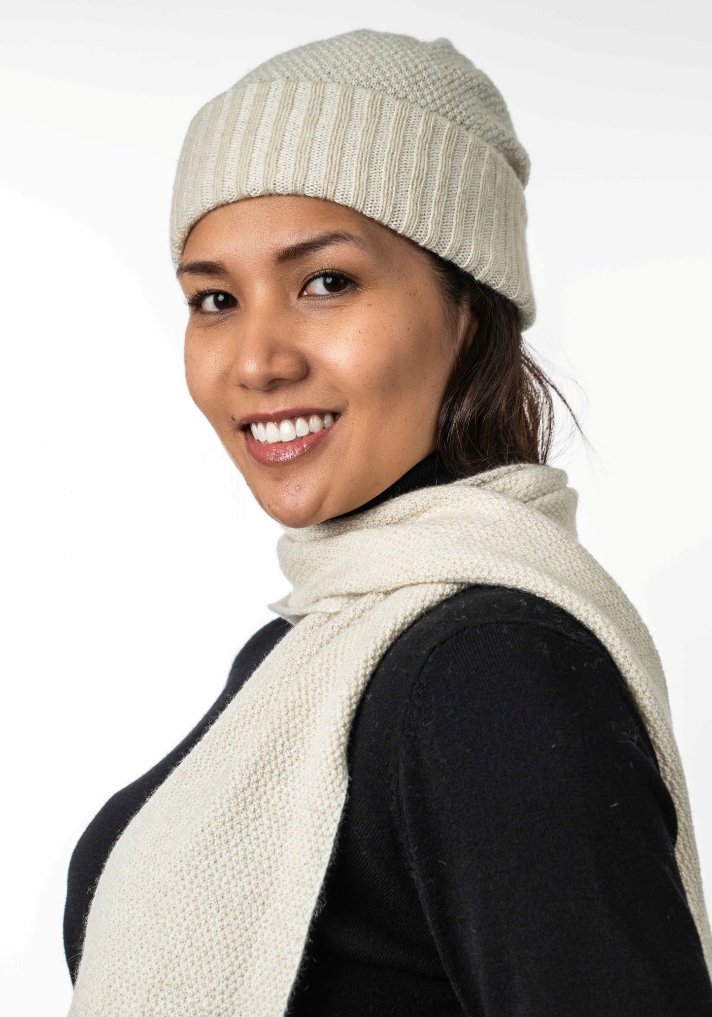 Moss Stitch Plated Scarf