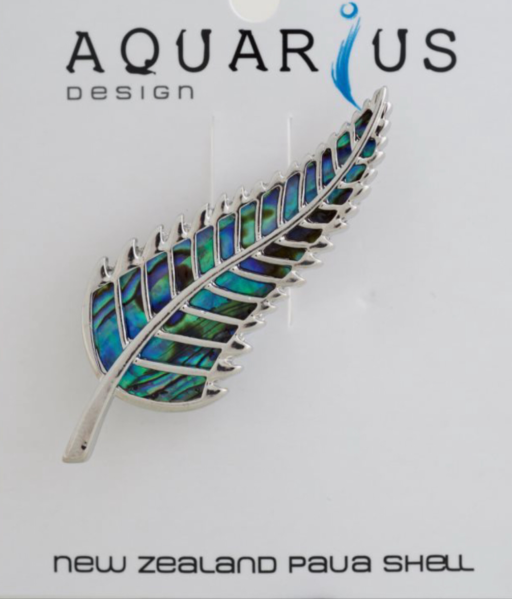 Paua Fern Brooch