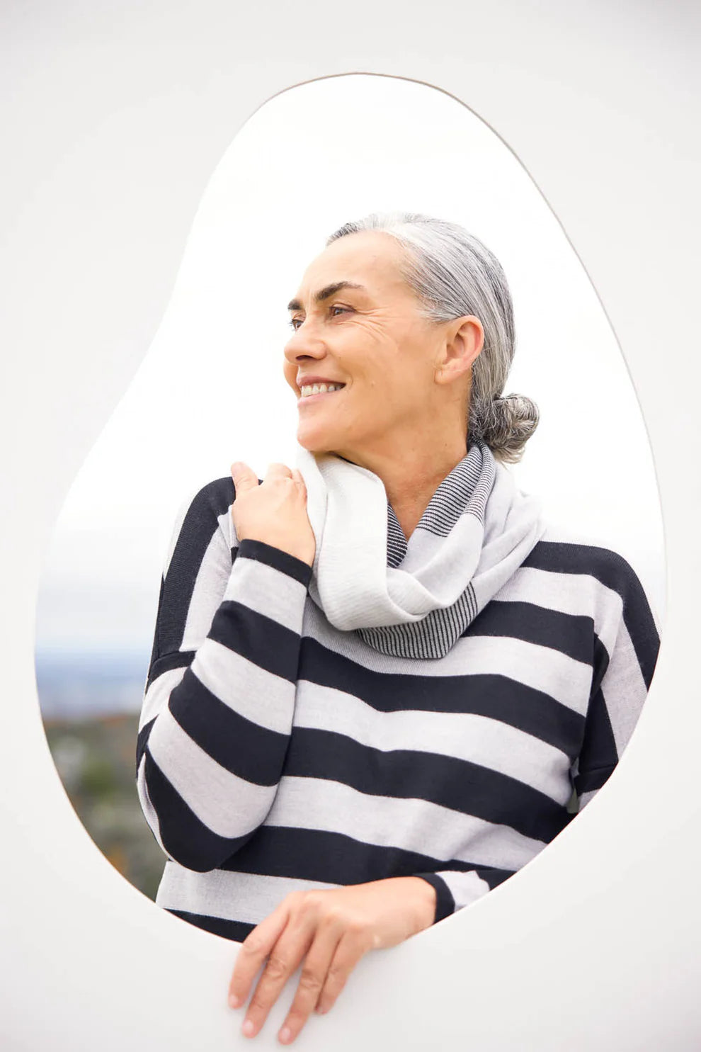 Graduated Stripe Infinity Scarf