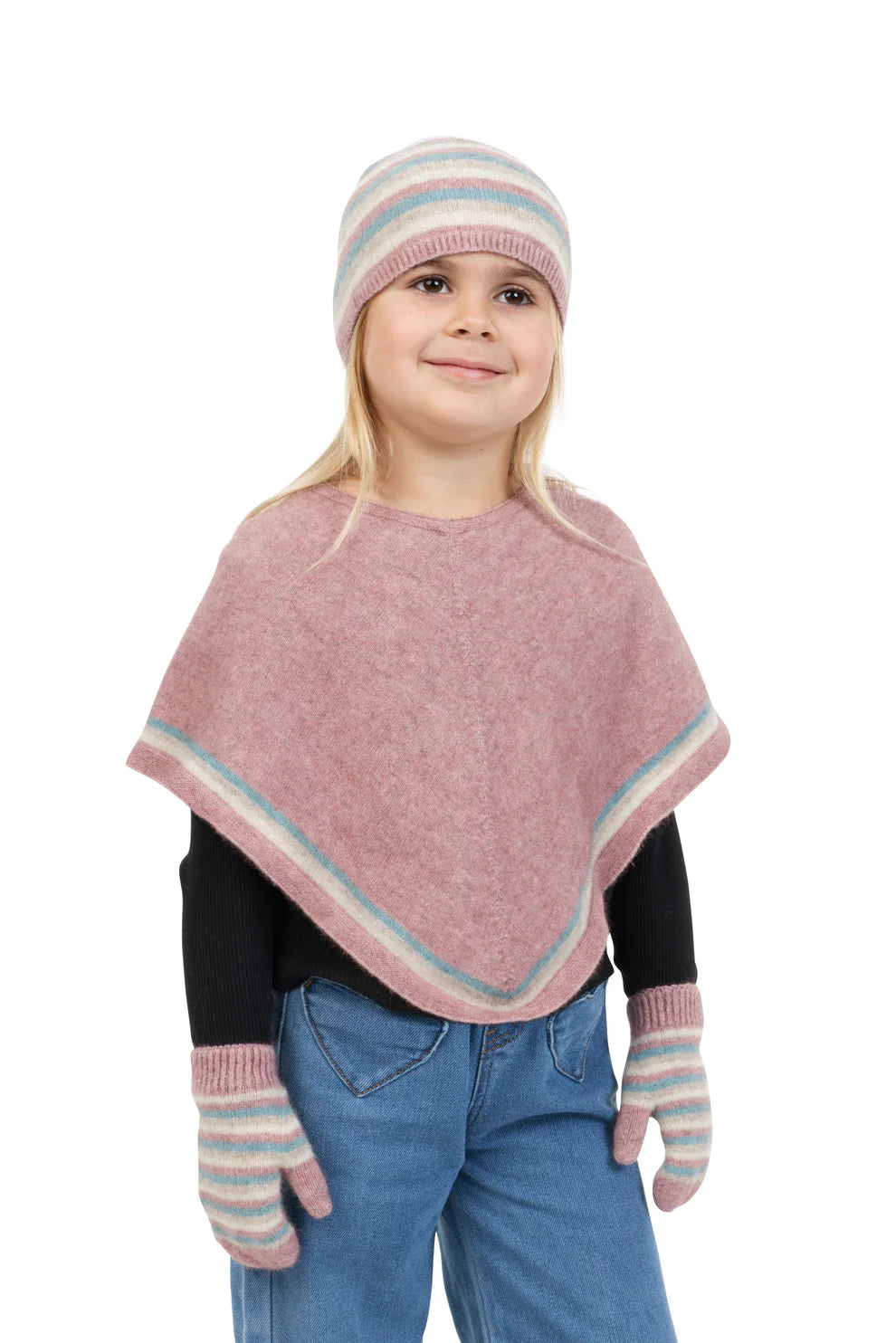 Kids Striped Poncho