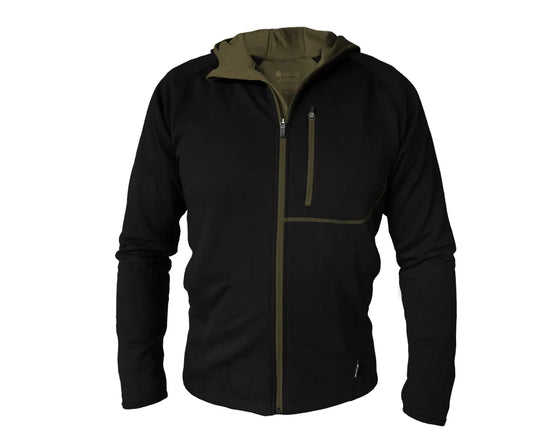 Merino/Tencel Men's Full Zip Jacket with Hood