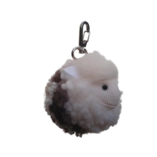 Wool Sheep Keychain and Clip