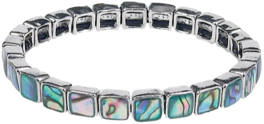 Bracelet Squares Natural Paua EBR2N