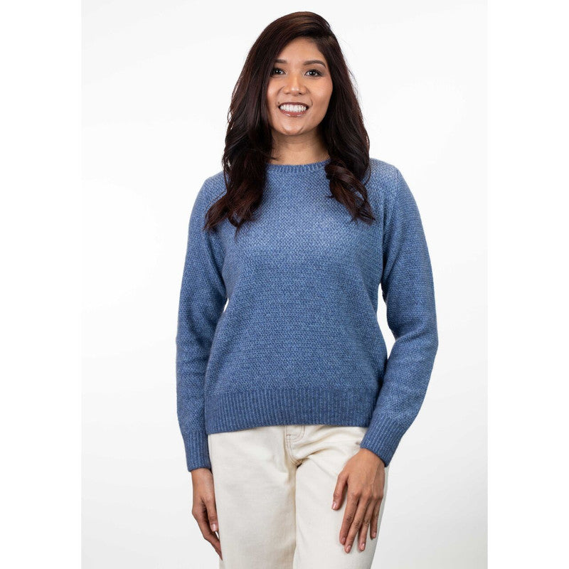 Womens Moss Stitch Plated Jumper