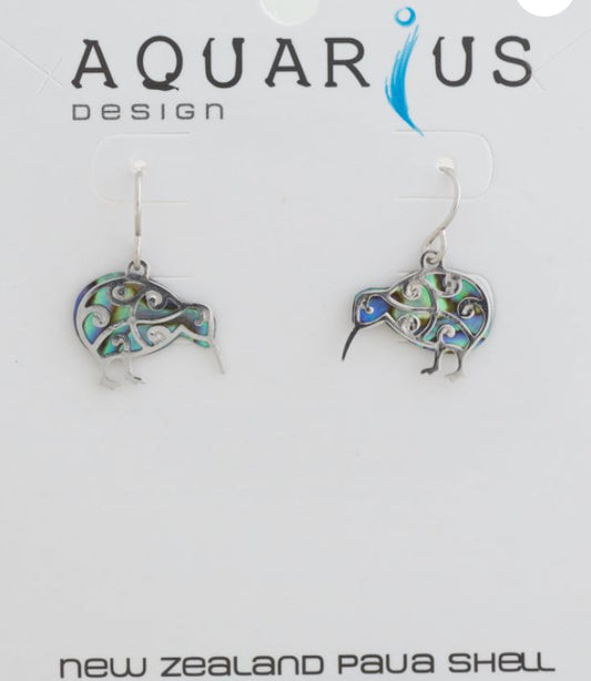 Paua Kiwi Filigree Earrings