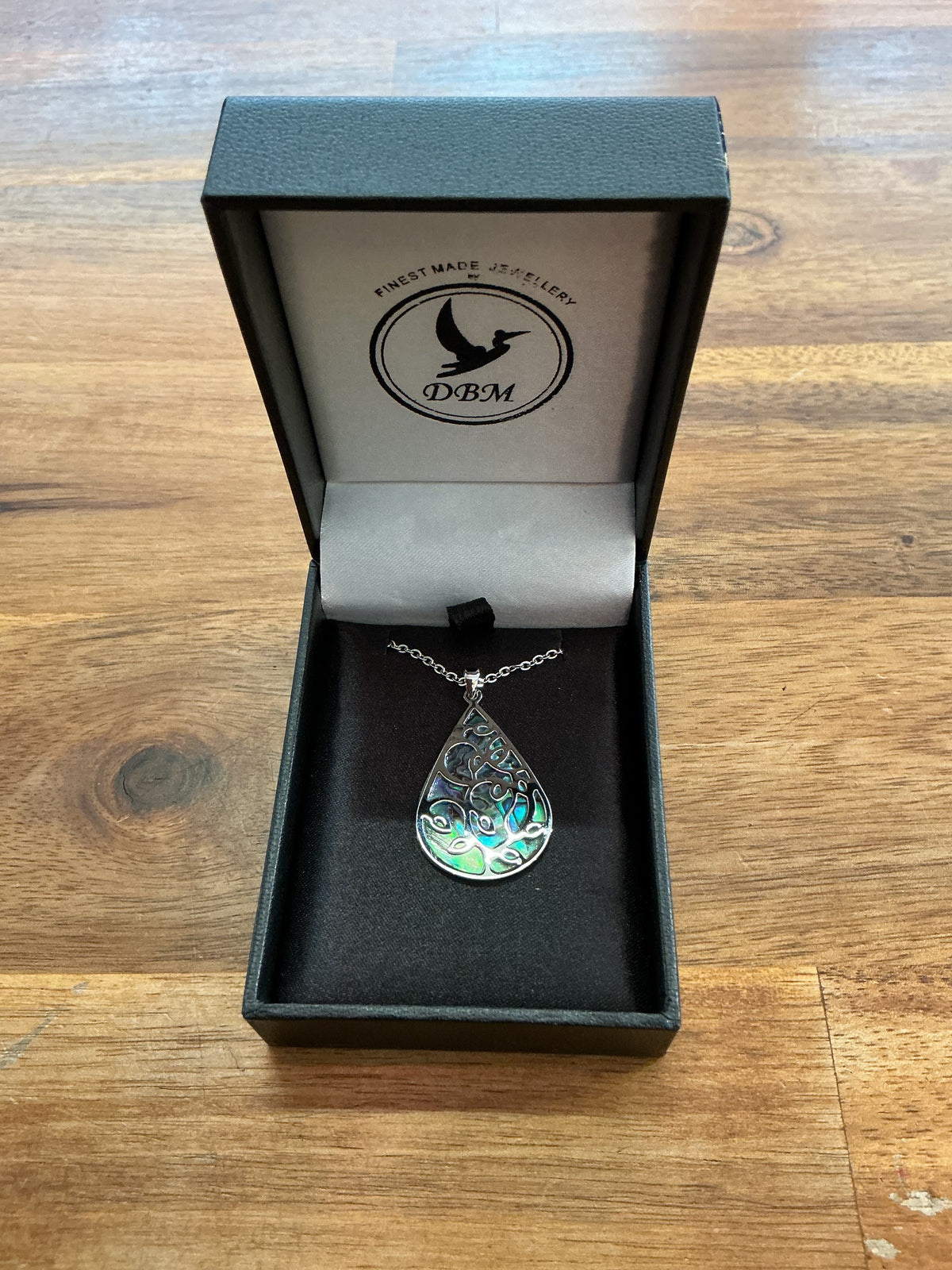 Paua Teardrop with Overlay Pendant