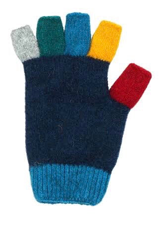 Kids Multi Fingerless Gloves