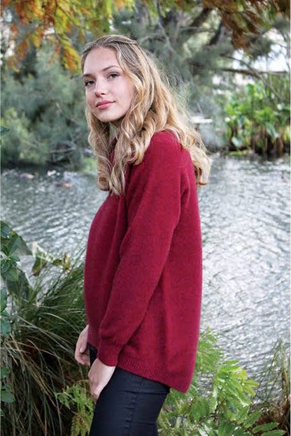 Curved Hem Cowl Neck Jumper
