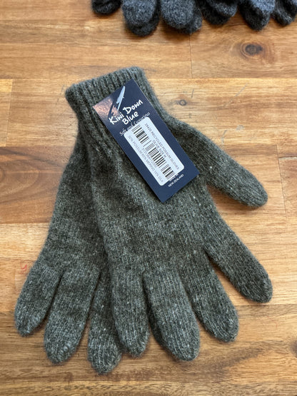 Kiwi Down Blue Recycled Possum Gloves
