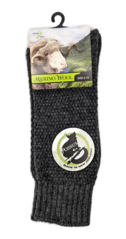 Waffle Possum & Merino Socks