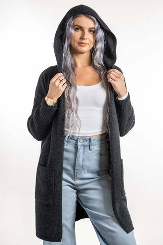 Hooded Longline Cardigan