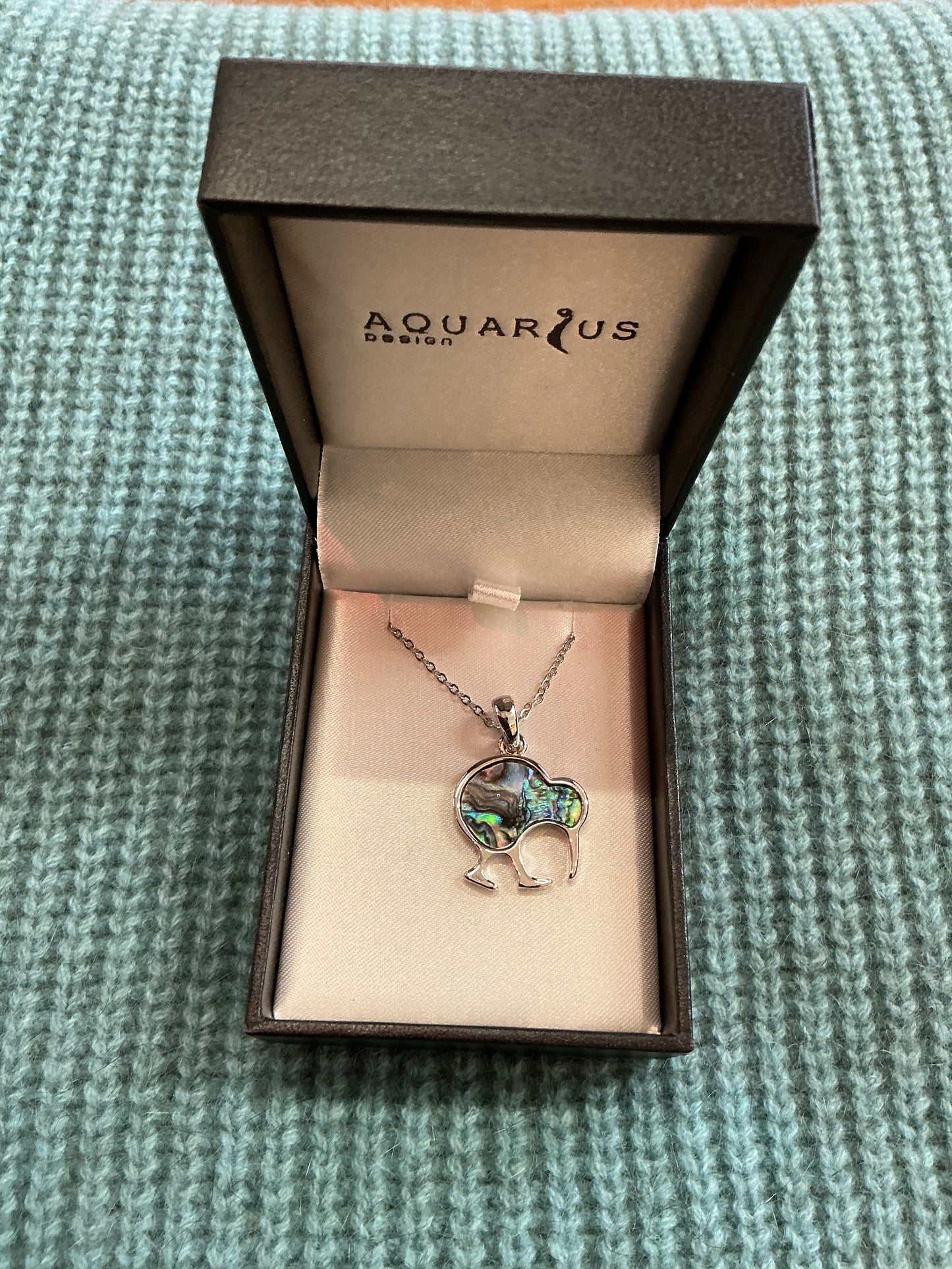 Paua Filgree Kiwi Necklace