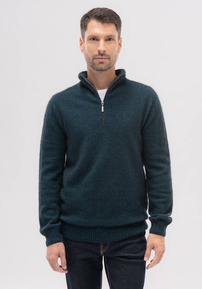 Contrast Half Zip Sweater