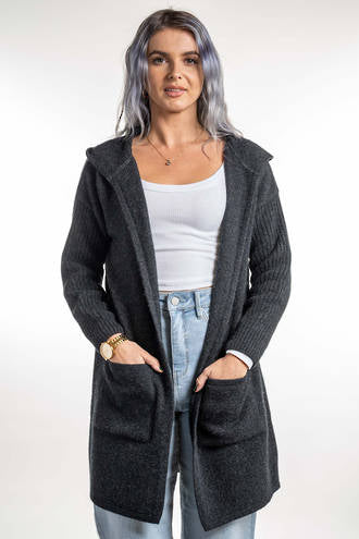 Hooded Longline Cardigan