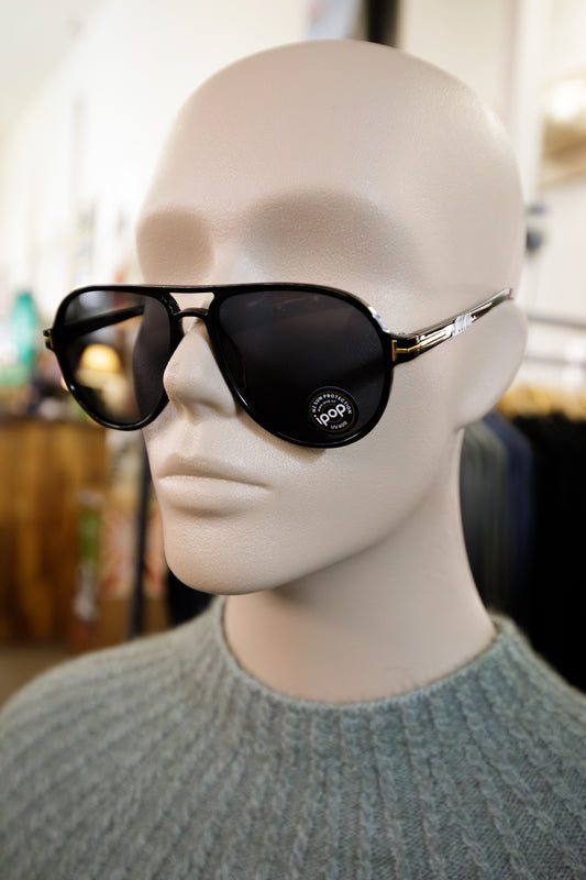 Black Aviator Sunglasses