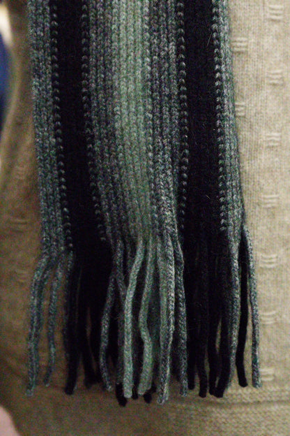 Wide Offset Stripe Scarf