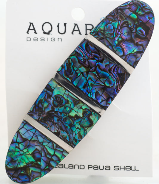 Paua Steel Cracking Hairclip