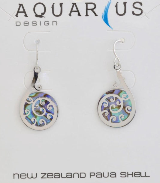 Paua Fern Frond Earrings