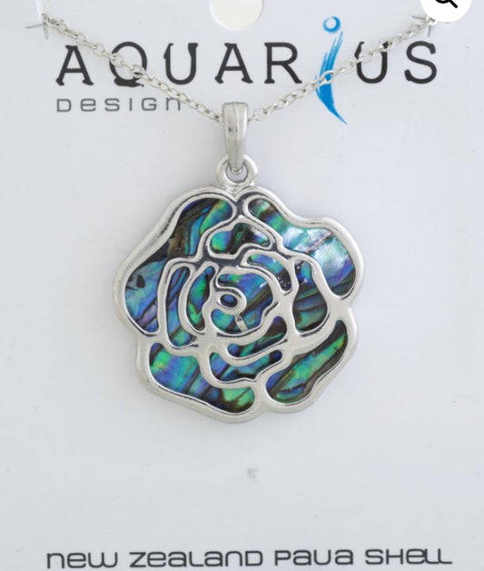 Paua Rose Pendant