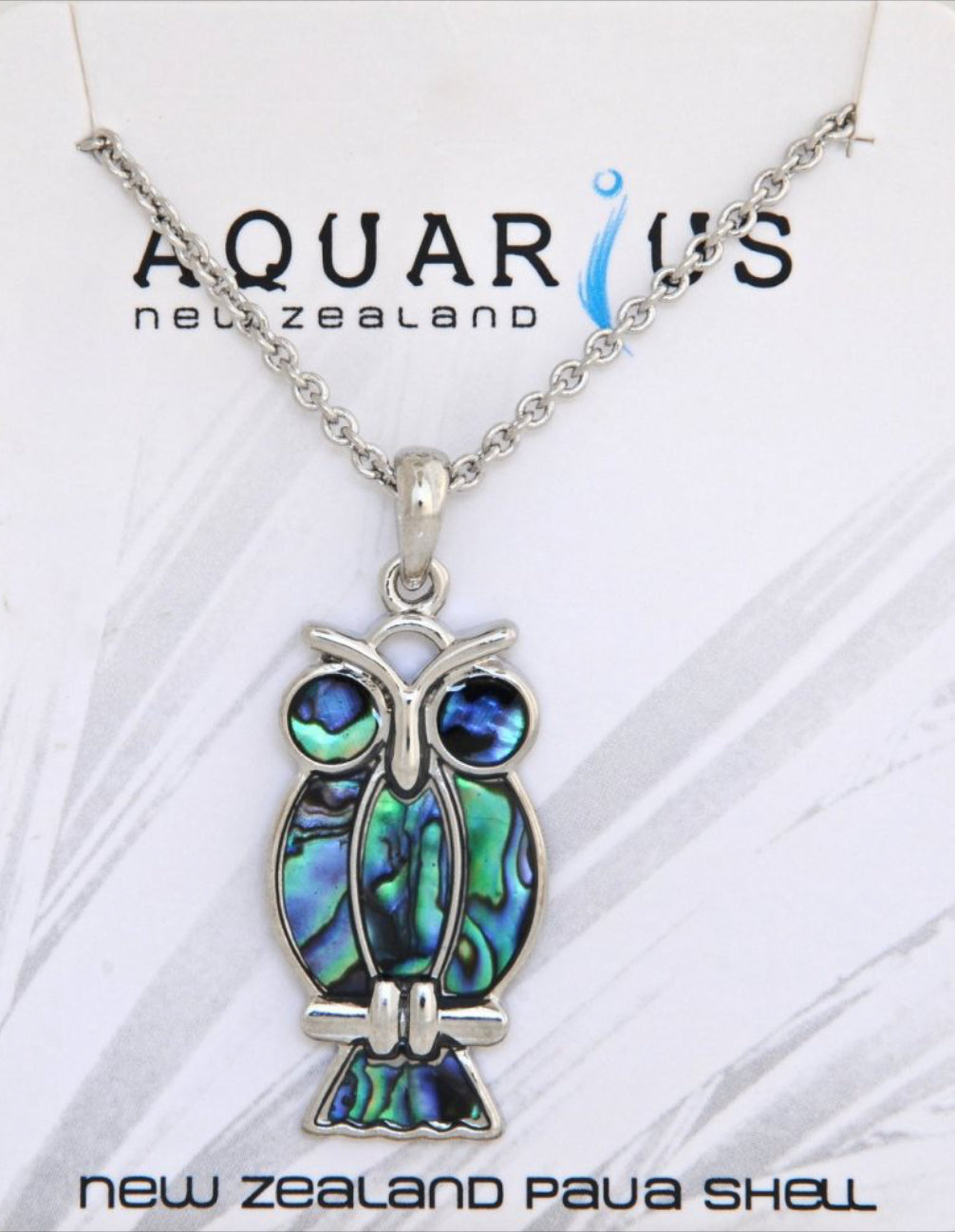 Paua Owl Pendant