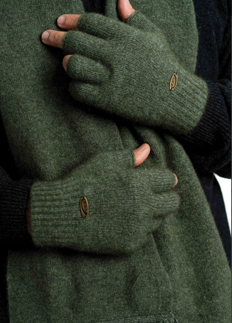 Plain Koru Fingerless Gloves