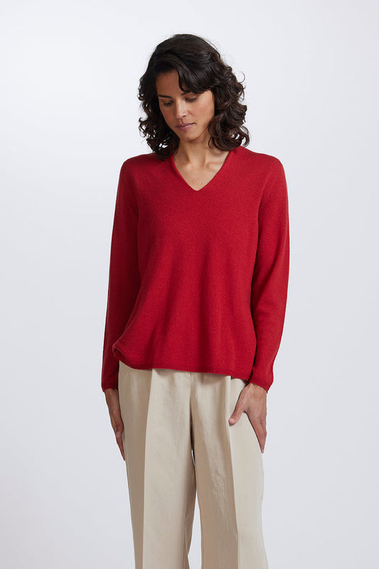 Classic High V Sweater