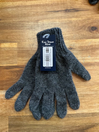 Kiwi Down Blue Recycled Possum Gloves