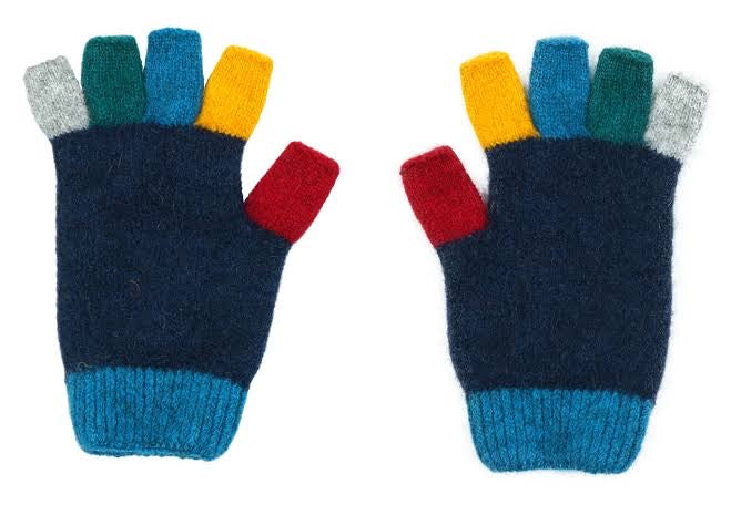 Kids Multi Fingerless Gloves