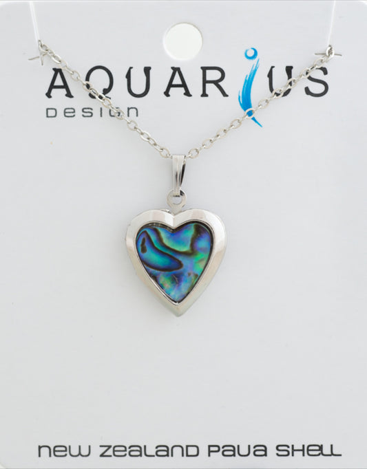 Paua Heart Locket