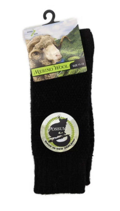 Waffle Possum & Merino Socks