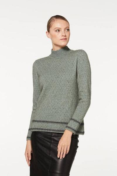 Two Tone Turtle Neck Jersey