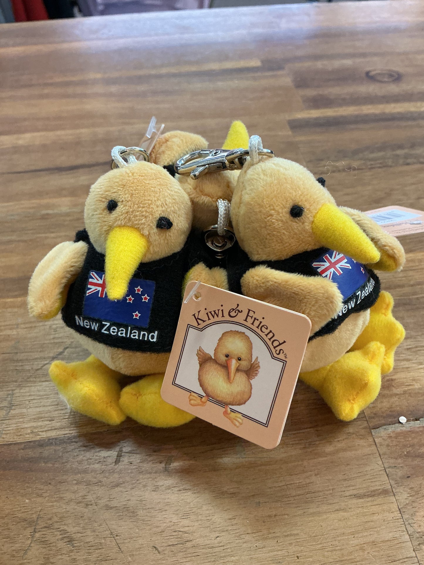 Toy Keyring Kiwi with Flag