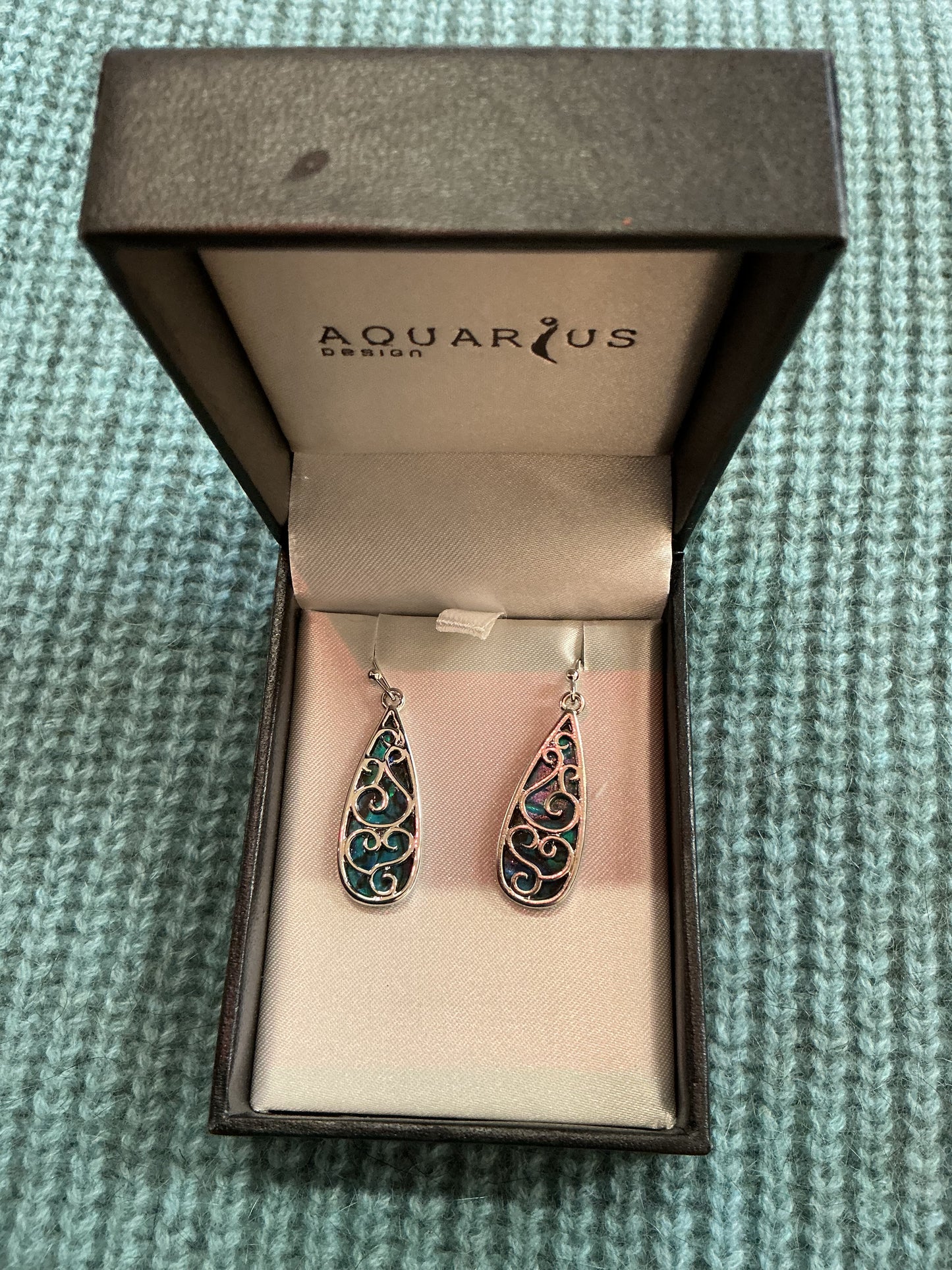 Paua Drop Crystal Earrings