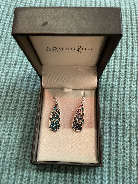 Paua Drop Crystal Earrings