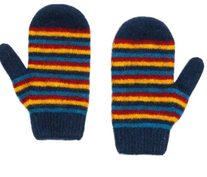 Kids Striped Mittens