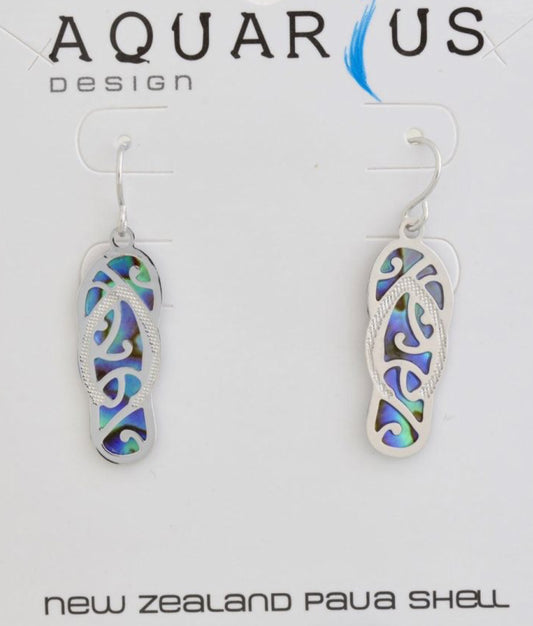 Paua Jandal Filigree Earrings