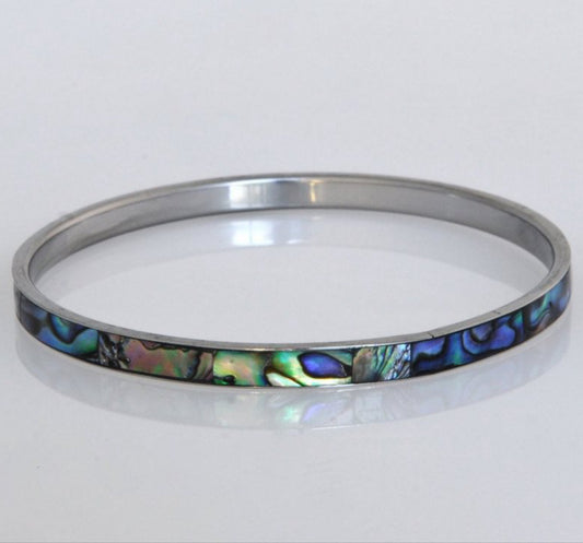 Paua Steel 5mm Bangle
