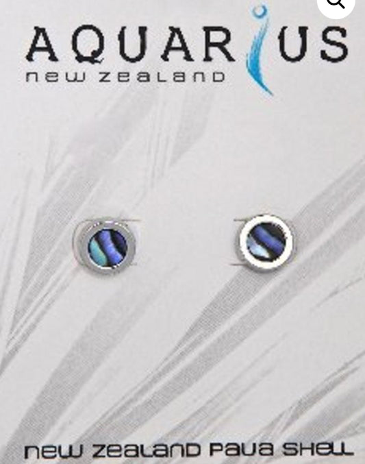 Paua Round Small Stud Earrings