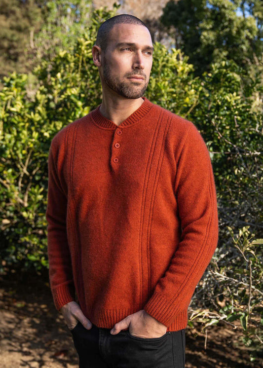 Crew Neck Button Jumper