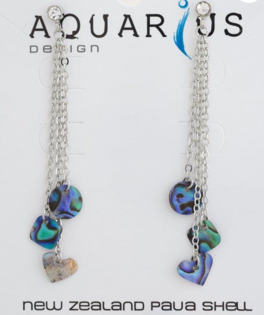 Paua Dangling Charms Earrings